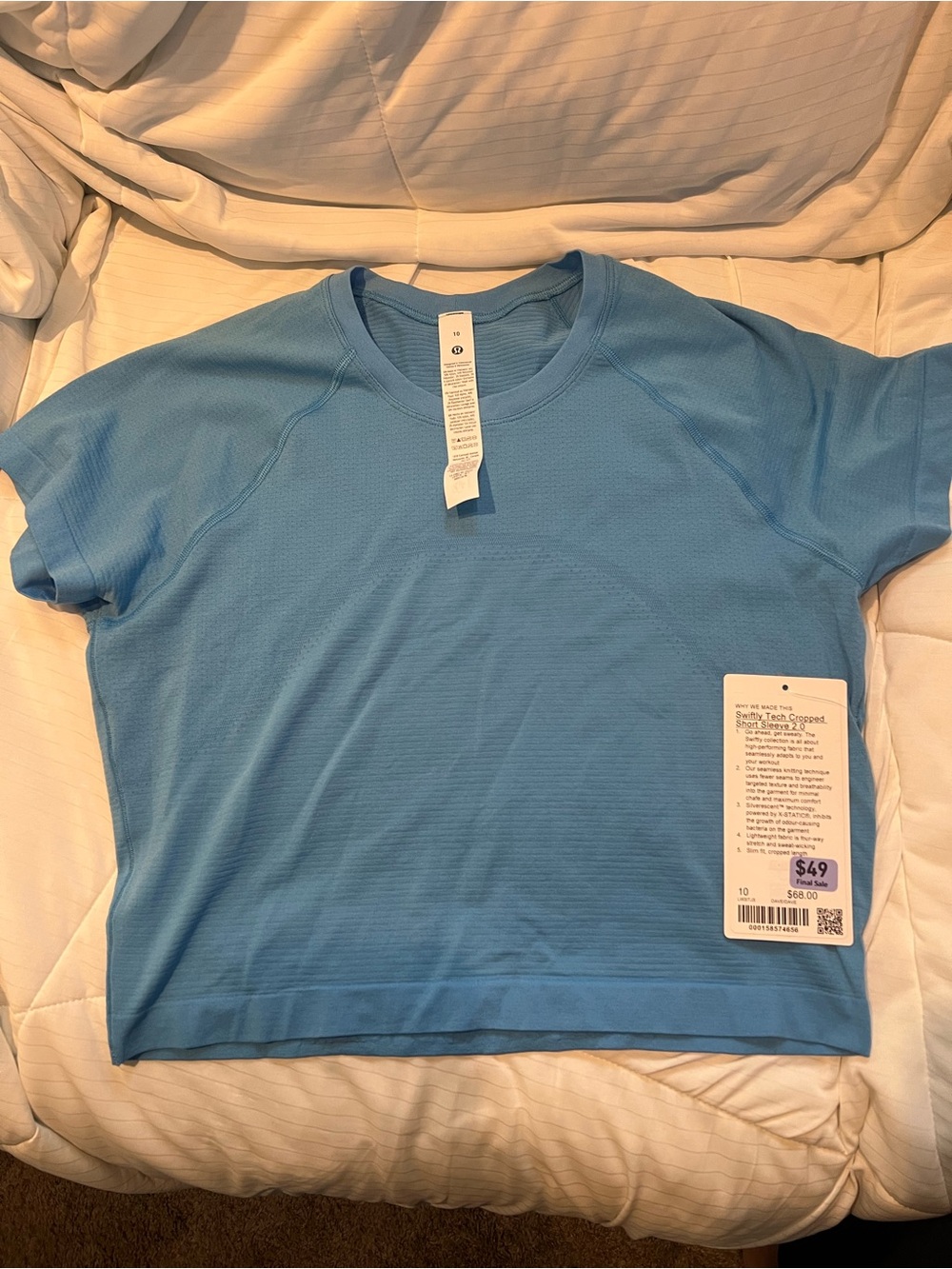 lululemon athletica swiftly, tech cropped short sleeve 2.0 LW3ITJS